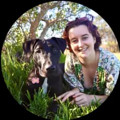 Jules loves Potty Plant's real grass dog potty